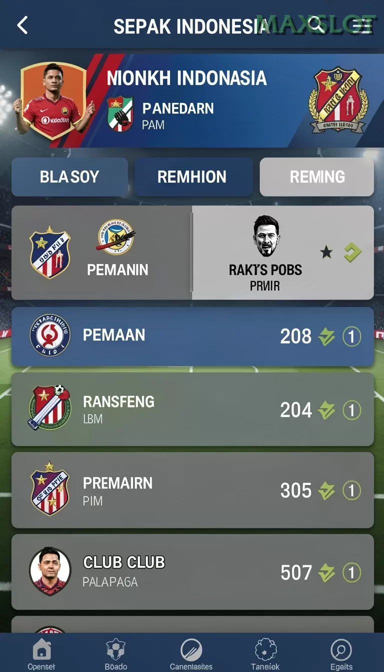Cuplikan layar PLAYWIN123 — menu navigasi