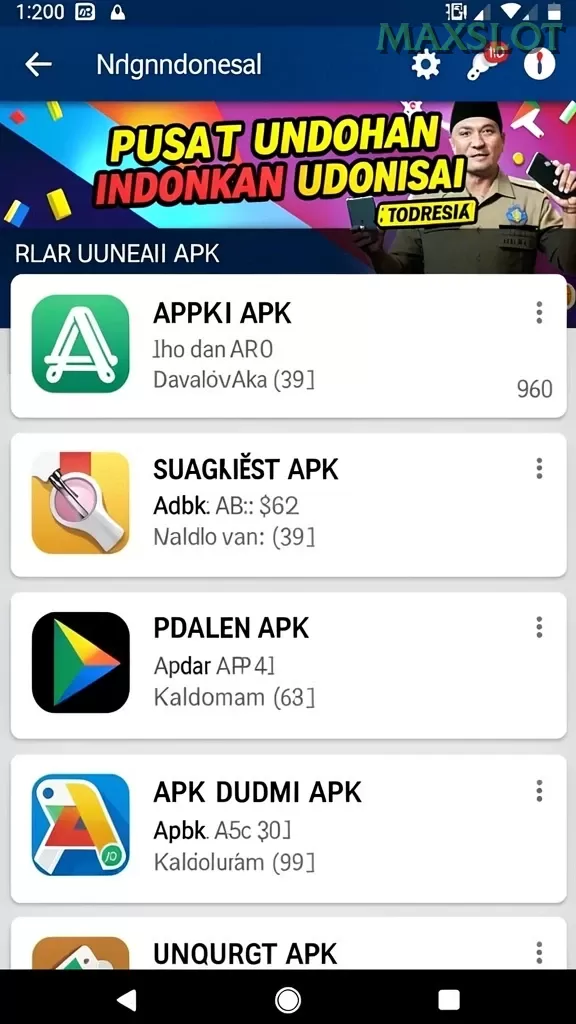 Cuplikan layar TOTO12 — menu navigasi